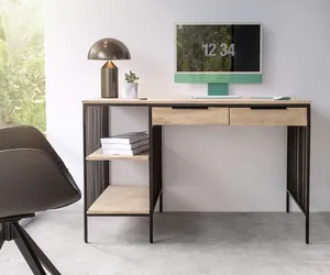 Desk 120×60 cm, Wood and Metal