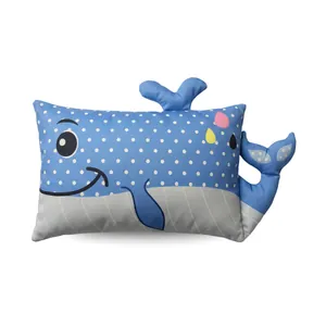 Children's Cushion Wally Walrus - Blue/Grey