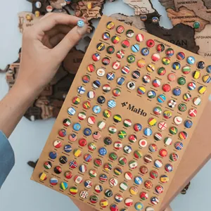 288 Flag Pins for Your World Map