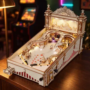 3D Wooden Pinball Machine