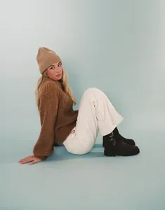 Alma Dark Brown Velour Leather with Lambskin