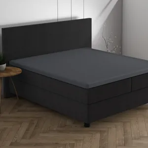 Double Jersey Topper Fitted Sheet - Anthracite