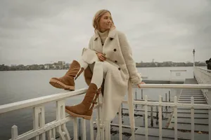 Alma Cognac Suede with Lambskin
