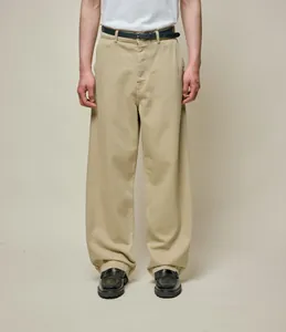 1940s Cotton Twill High Rise Wide Leg Chino