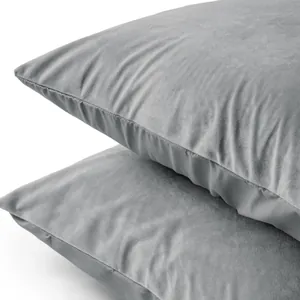 Velvet Pillow Covers Set of 2 - Grey