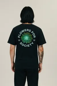 Dahlia Day T-Shirt - Black/Green