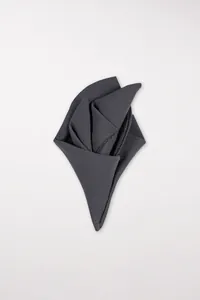 Silk-Blend Ascot Tie - Greyish Blue - Standard