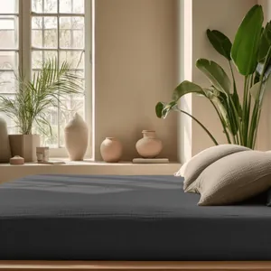 Musselin Fitted Sheet - Anthracite