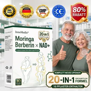 InnoMedix® Moringa Berberine x NAD+ 20-IN-1 Advanced Nano Microneedle Patch (Apply Only Once Daily – Visible Results in Just 7 Days.)